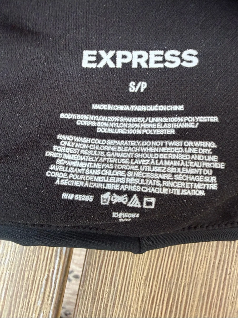 Express Black Bandeau Bikini Top with Tie Straps